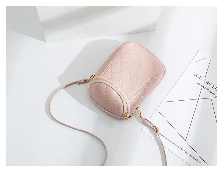 2021 New Fashion Mobile Phone Bag Messenger Shoulder Bag Rhomboid Female Bag Lady Handbag