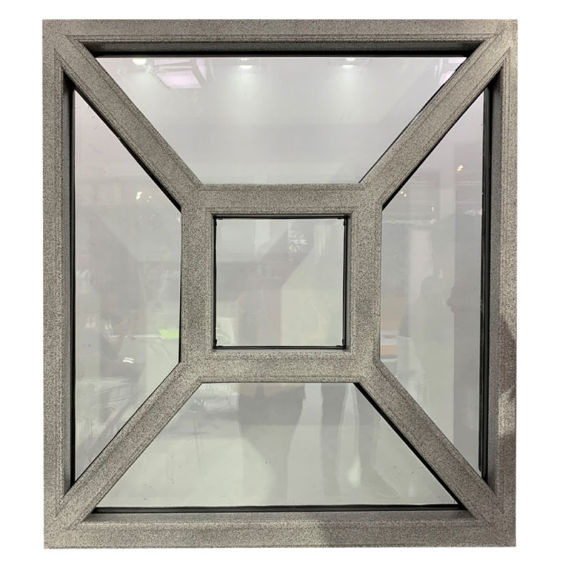 Aluminium Casement Window with Mosquito Net Gray Color for Commercial