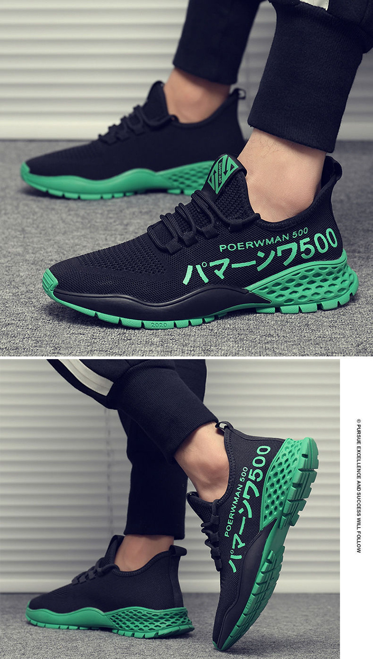 2020 Excellent Europe Style Fly Knitted Mesh Sports Shoes for Men