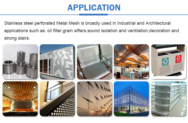 Stainless Steel Perforated Metal Mesh / Perforated Metal Aluminum Mesh Speaker Grille