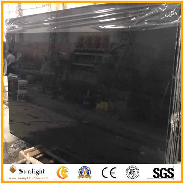 High Polished Chinese Black Marble, Pure Black Jade Marble Stone