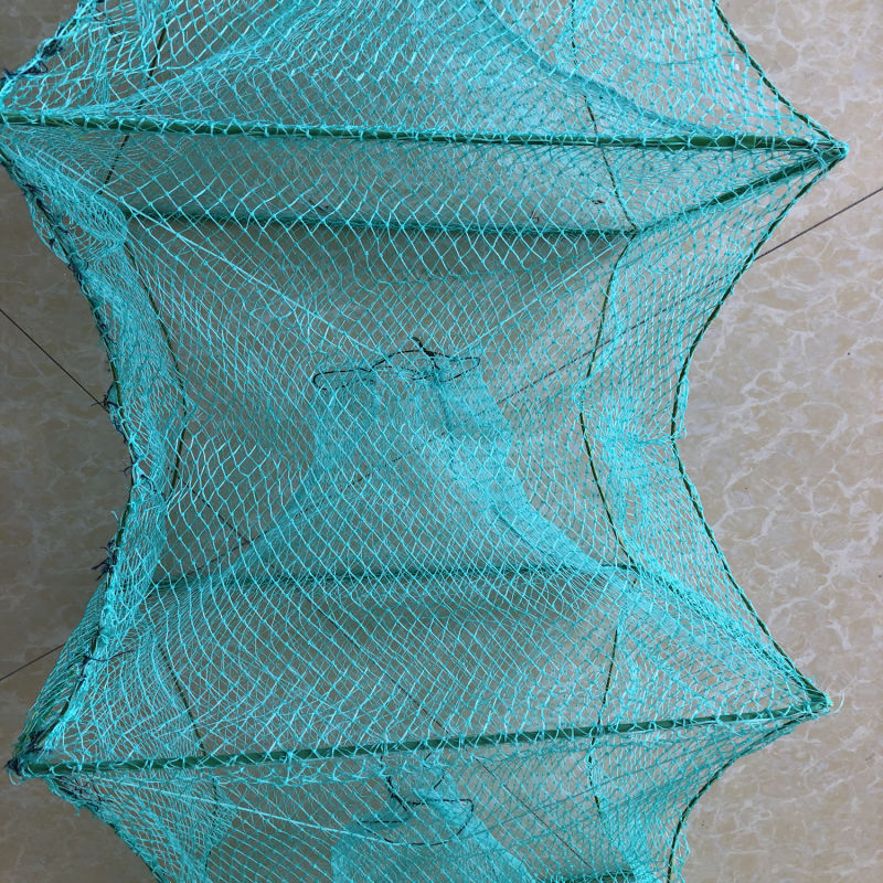 3plys+3plys Light Sea Water Green PE Long Cage Net Fishing Net