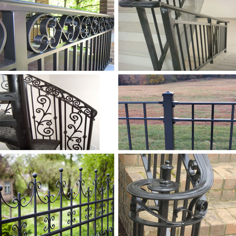 Economic Decorative Wrought Iron or Aluminum Fence
