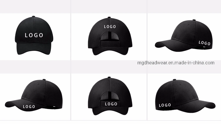 OEM Fashion Black 6 Panel Sport Baseball Hats Custom Logo Embroidery Mesh Trucker Cap