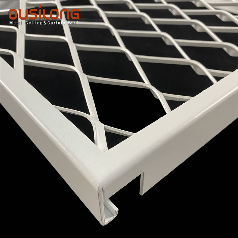 Coffered Metal Mesh Sheet Fire Resistant Aluminum / Aluminium Ceiling Panels for Basement