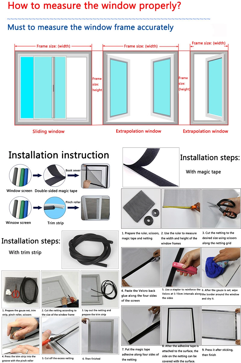 Fiberglass Insect Screen Window Screening Invisible Window Screen