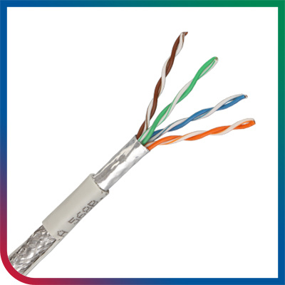 Shield SFTP Cat5e Cable Twisted Pairs with Braiding
