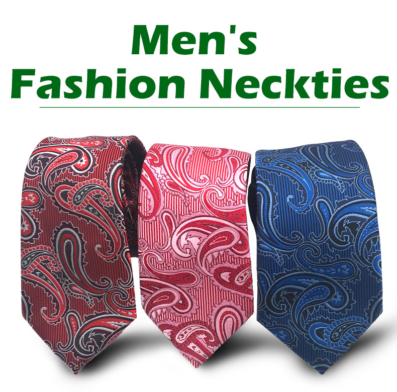 Men's Check Design Woven Silk Neckties with Gift Box