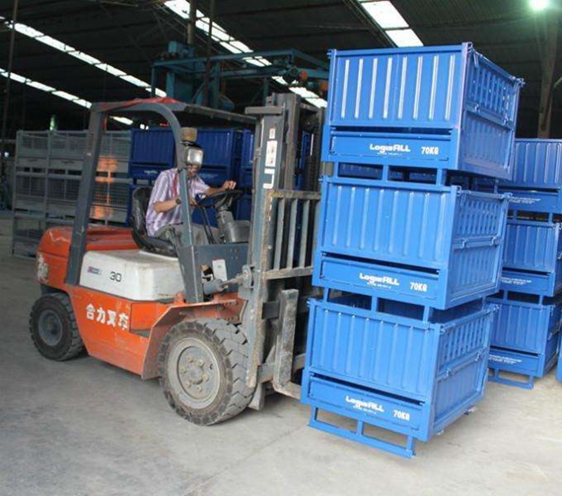 Customized Stackable Wire Mesh Steel Pallet Cage for Warehouse /Pallet