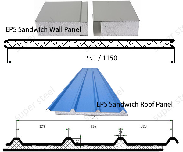 Light Weight Fence EPS Cement Sandwich Panel Steel Reinforced