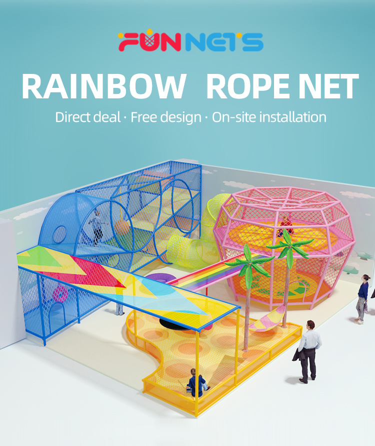 Children Playground Equipment of Climbing Rope Net