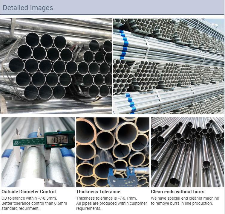 Galvanized Carbon Seamless Steel Pipe Galvanized Pipe Zinc Coated Tubes