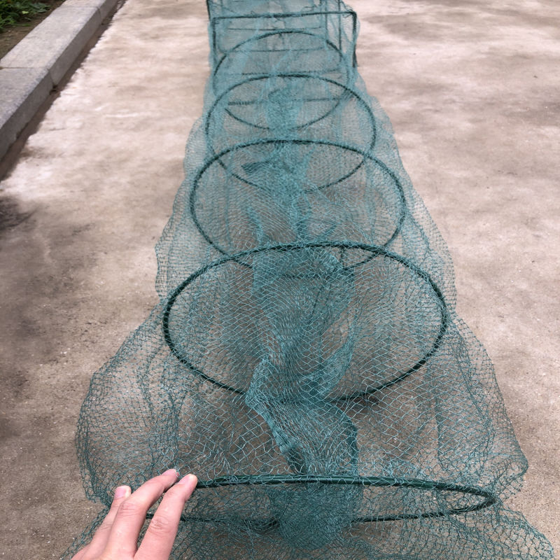 Mesh Size 1.3cm+1.3cm Sea Water Green Fishing Cage Net