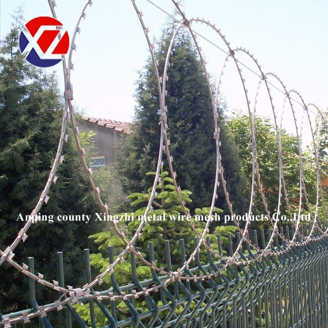 Network Security Anti Wall Climbing Spikes Concertina Razor Barbed Wire