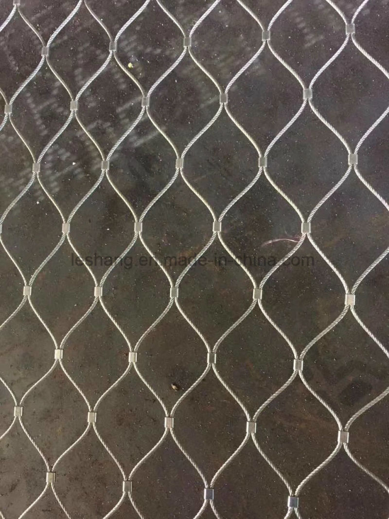 Stainless Steel Hand Woven Wire Rope Mesh for Protective Zoo Mesh