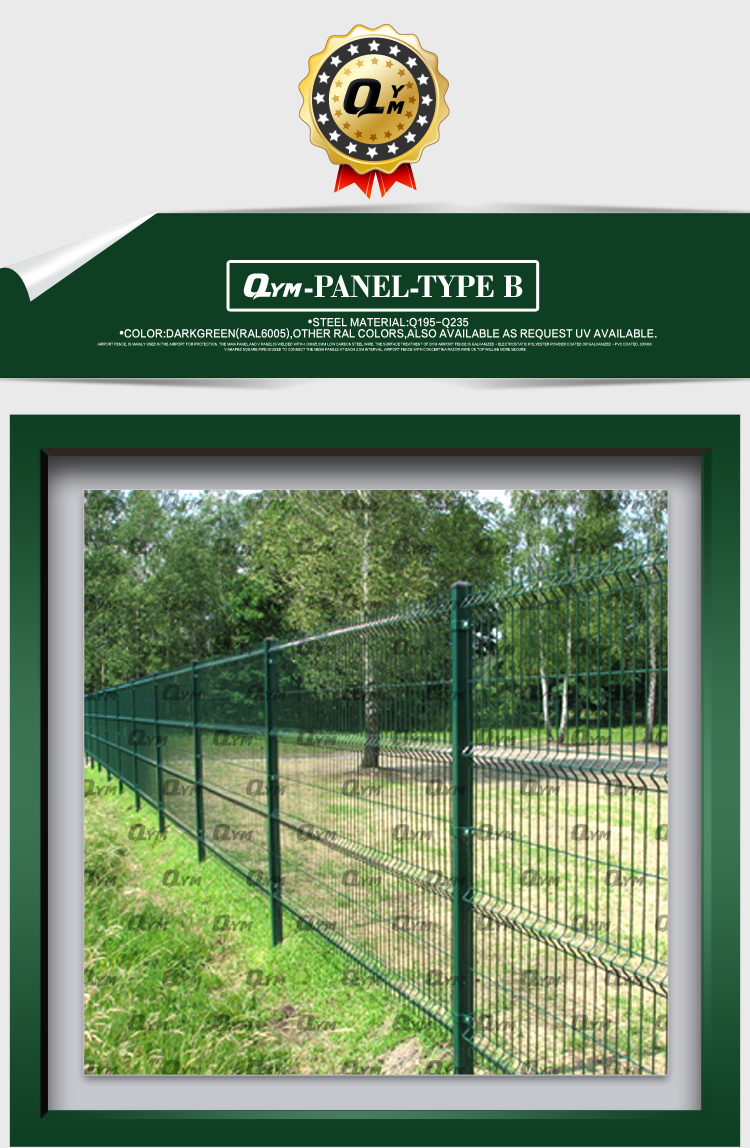 Qym-Welded Mesh Fence/ Curved Welded Wire Fence Panels