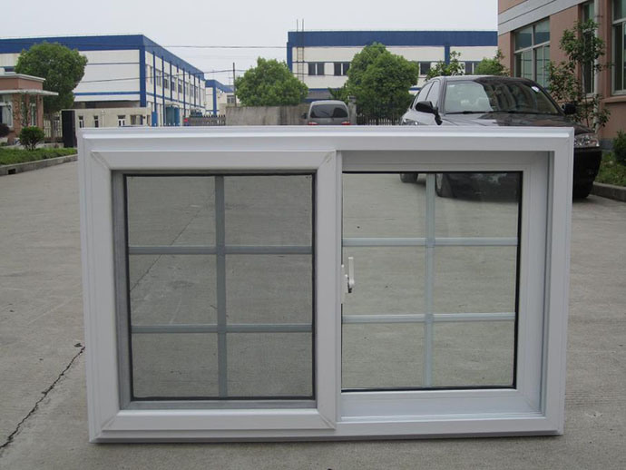 Vinly PVC/UPVC Sliding Window with Screen Net, Popular Window
