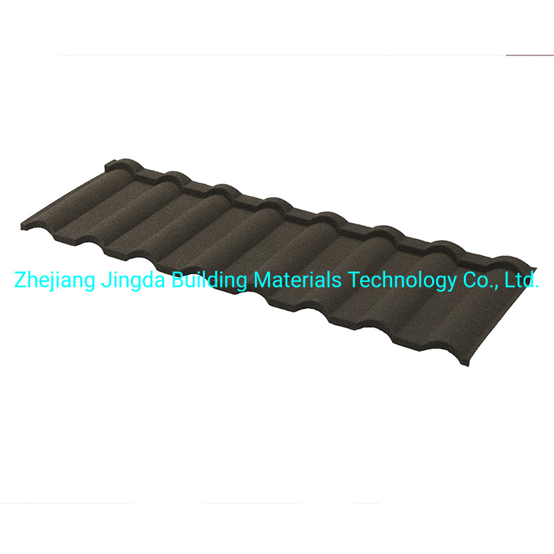 New Building Material Stone Coated Metal Roof Tile Fire Resistance Stone Coated Metal Roman Roof Tile