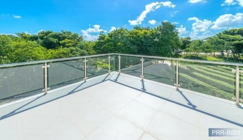 Outdoor Balcony Fence Stainless Steel Frameless Glass Fence Handrail
