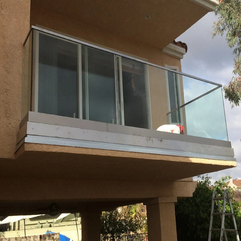 2019 Aluminum U Channel Glass Railing Balcony Fencing