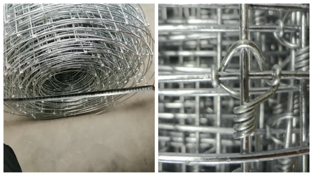 8FT Solid Lock Graduated Steel Wire Mesh Knotted Animal Fence Rolls