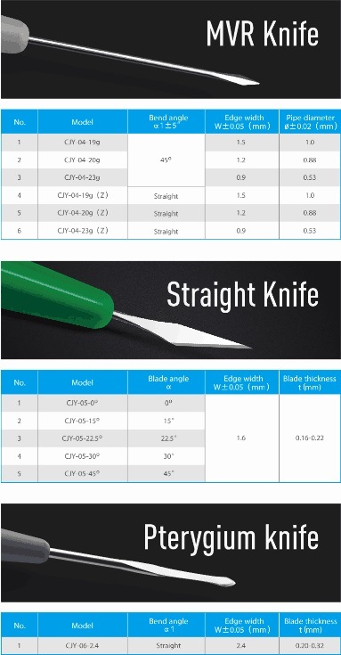 High Quality Disposable Stainless Steel Knives for Ophthalmic Surgery