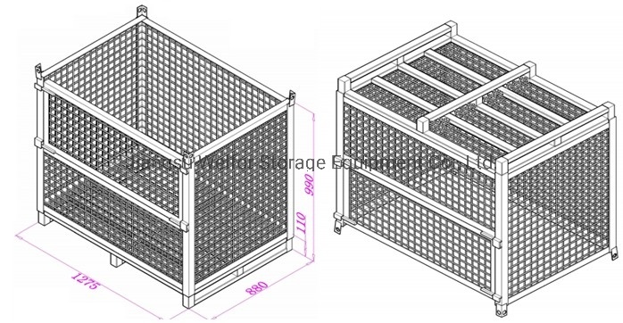 Stackable Foldable Steel Welded Heavy Duty Wire Mesh Pallet Container