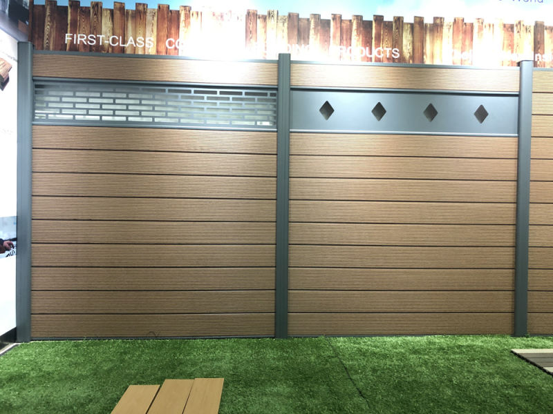 Wood Grain WPC Wood Plastic Composite Fence Made in China