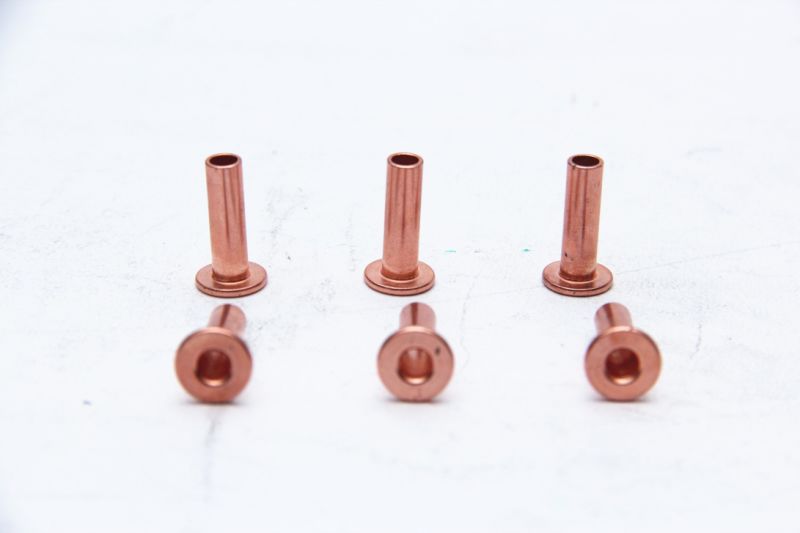 High Quality Purple Copper Flat Head Solid Rivet Pure Copper Solid Rivet Flat Copper Rivets