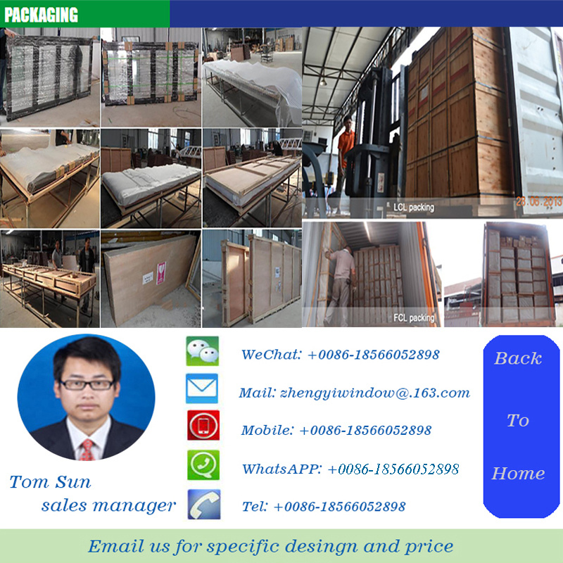 Large Aluminum Ready Made Glazed Sliding Windows with Mosquito Net Guangzhou Foshan Factory