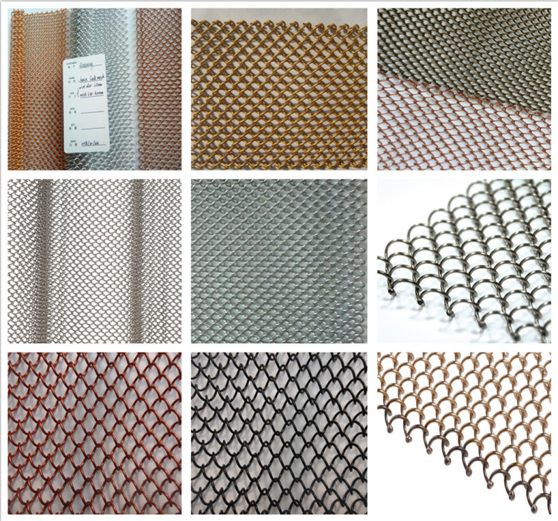 Mesh Cloth Curtain/Decorative Aluminum Alloy Coil Drapery Wire Mesh