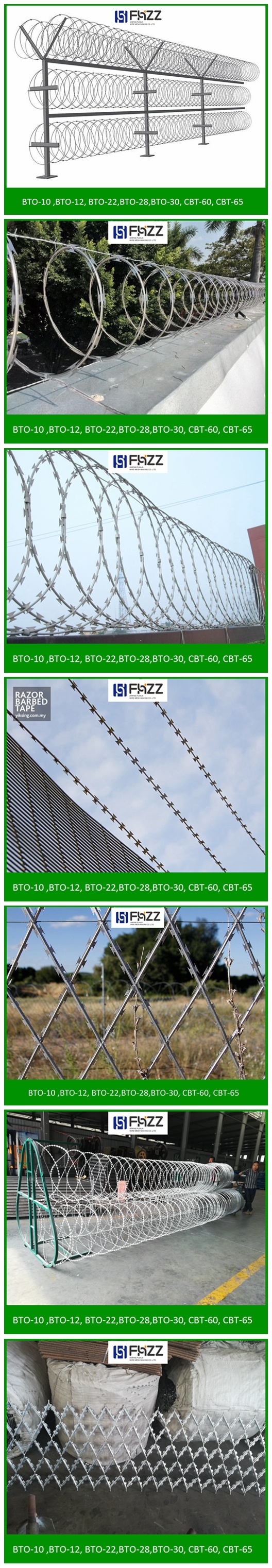 Bto -12 Barb Wire Fence for Military Service Area