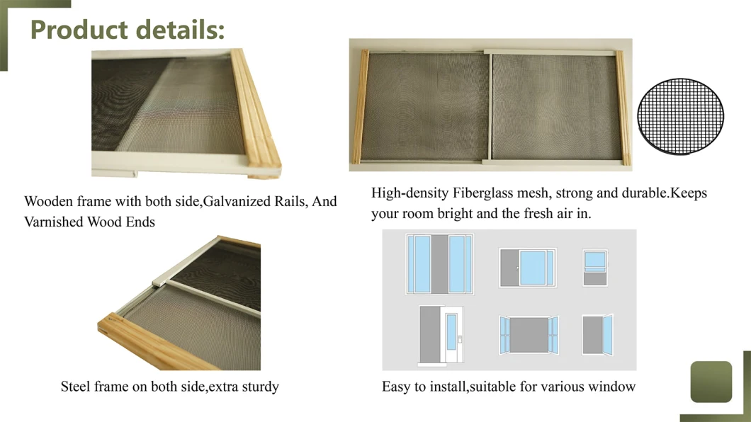 Horizontal Sliding Window Screen Insect Window Screen for Window