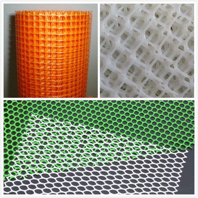 Green Color Hexagonal Hole Plastic Flat Wire Mesh