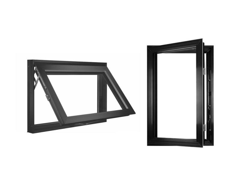 European Insect-Proof 6063 Mechanical Polishing Aluminum Glass Casement Window