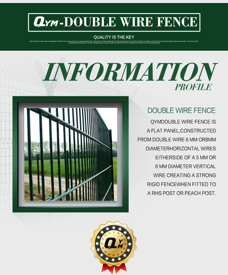 Double Wire Fence/ Double Galvanized Steel Wire Mesh Fence