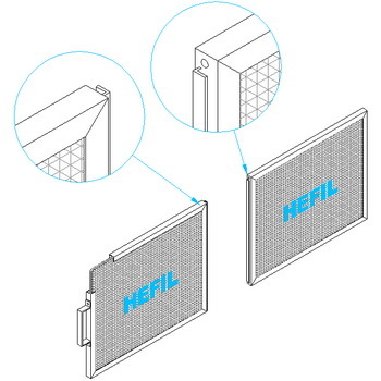 Metal Mesh Grid Air Filter with Aluminum Frame