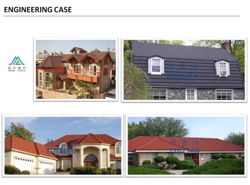 New Building Material Stone Coated Metal Roof Tile Fire Resistance Stone Coated Metal Roman Roof Tile