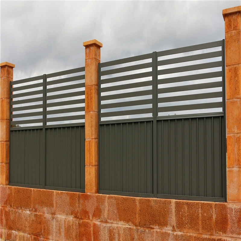 Colorbond Solid Hoarding Fence Corrugated Steel Fence Security Corrugated Fence