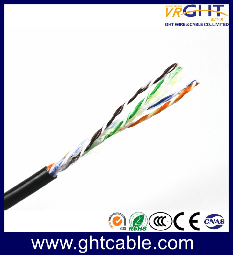 Aerial Cable Outdoor Cable UTP CAT6 with Messenger Network Cable