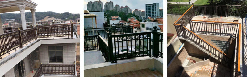 Wrought Aluminium Alloy Balcony Fence Decorative Balcony Guardrail