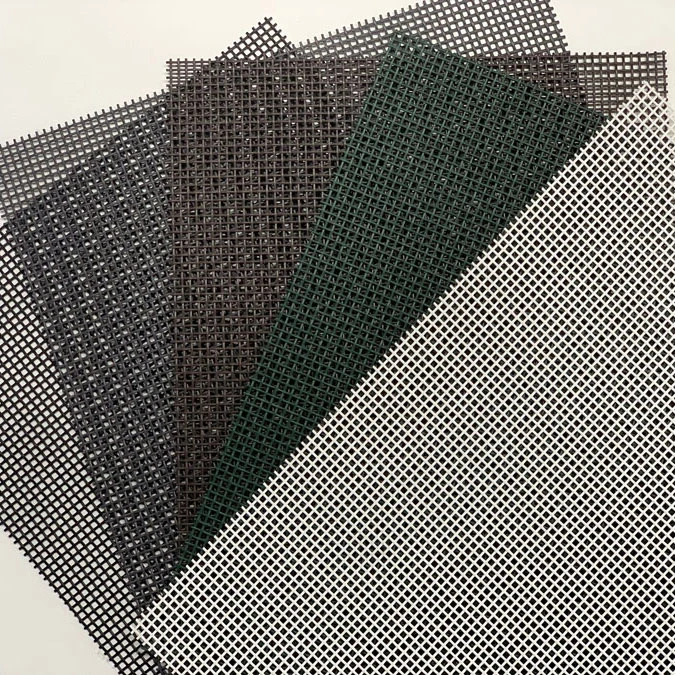 PVC Open Weave Vinyl Coated Woven Polyester Mesh Fabric