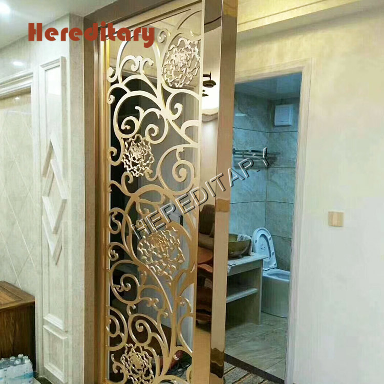 Indoor Color Carved Stainless Steel Screen Room Decorative Screen Partition