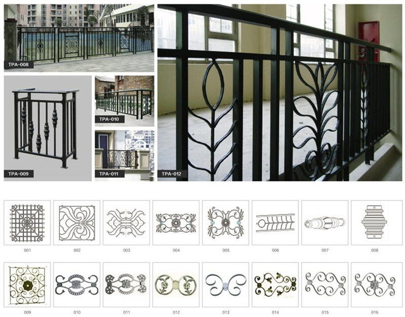 ISO Certified Easily Assembled Zinc Steel Balcony Fence for Indoor