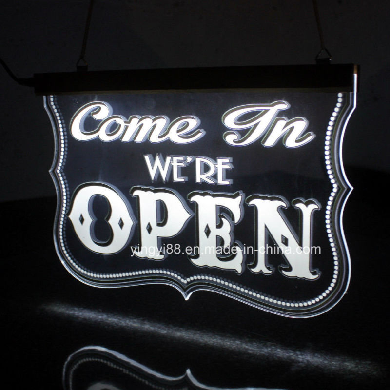 LED Open Sign, Super Bright Light up Open Sign, Illuminated Hanging Shop Sign