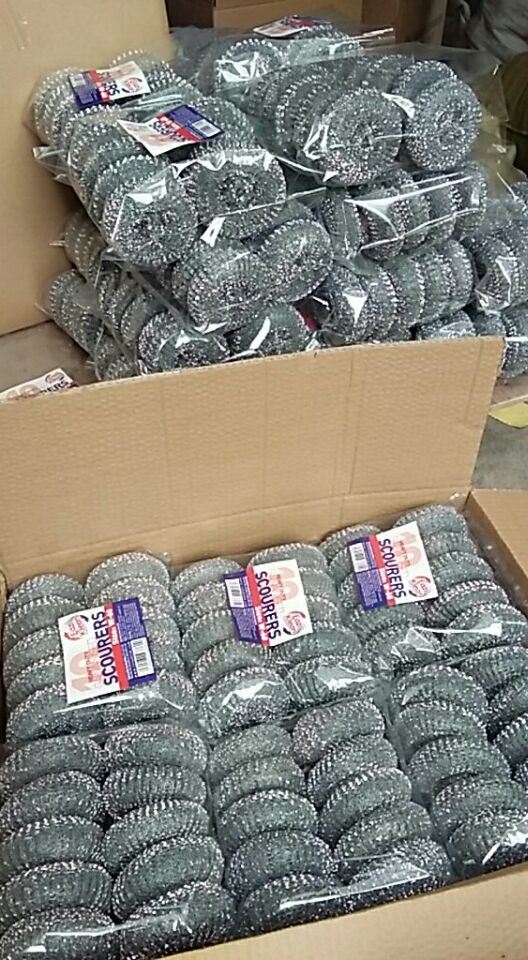 Net Bag Packing Galvanize Wire Mesh Pot Scourer with Individual Package