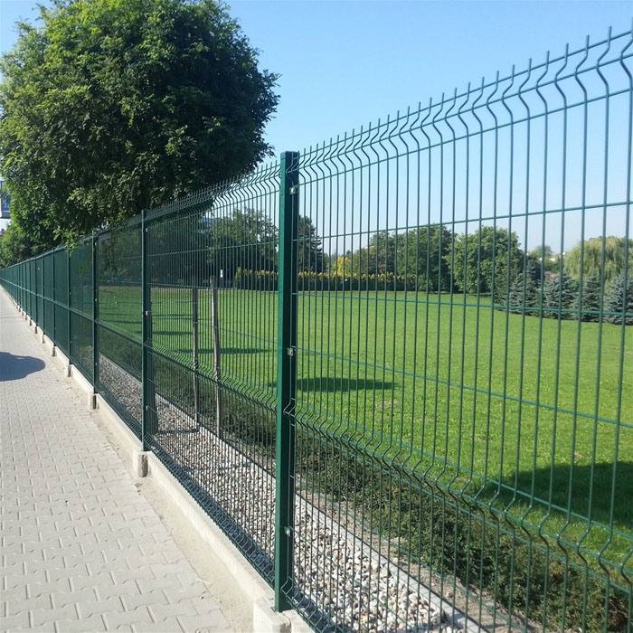 Playground Used Green Vinyl Coated Decorative Welded Wire Mesh 3D Fence