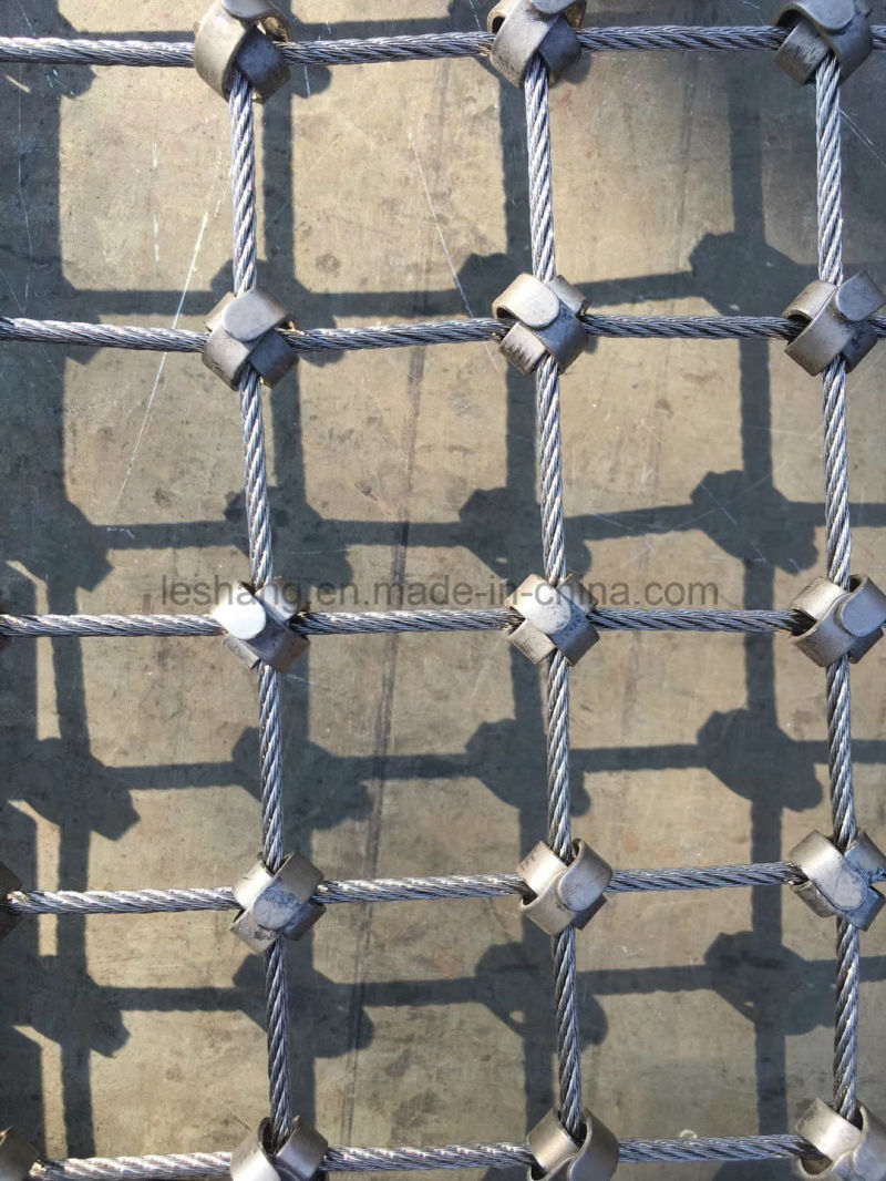 Stainless Steel Hand Woven Wire Rope Mesh for Protective Zoo Mesh
