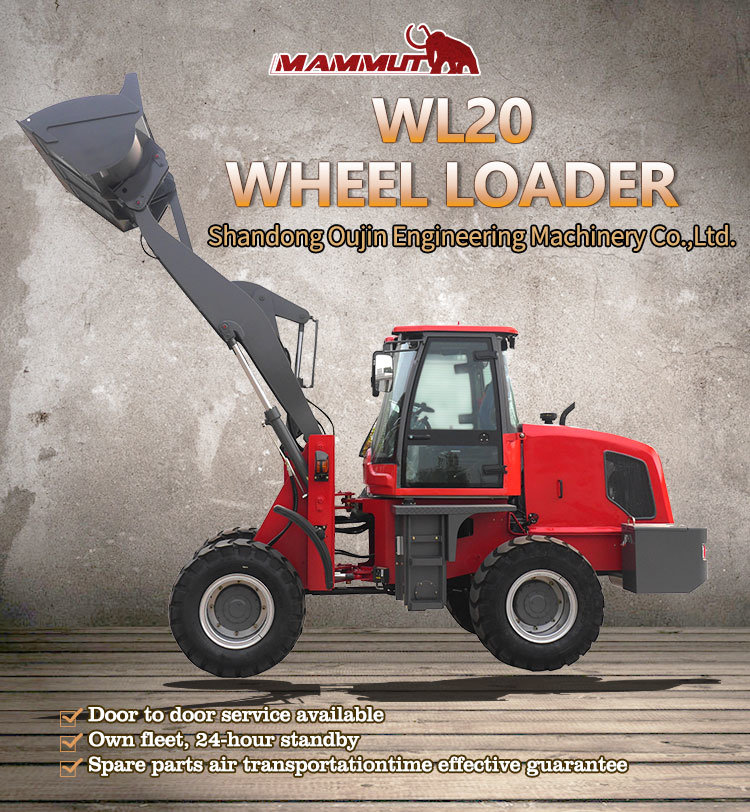 Mammut 2ton Compact Wheel Loader with Snow Chains