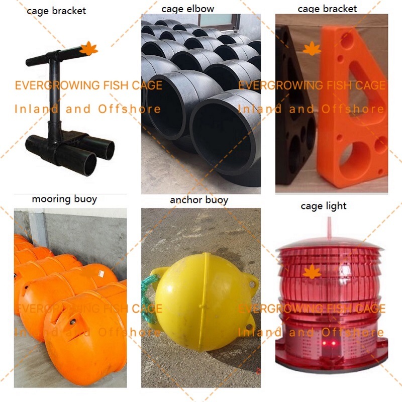 HDPE Floating Offshore Fish Farm with Whole Set Fishing Net Cage 60m Circular